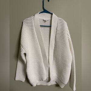 Haven Well Within Organic Cotton Chunky Knit Cardigan | White | Size M